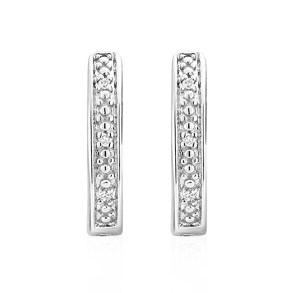 Diamond Huggie Earrings