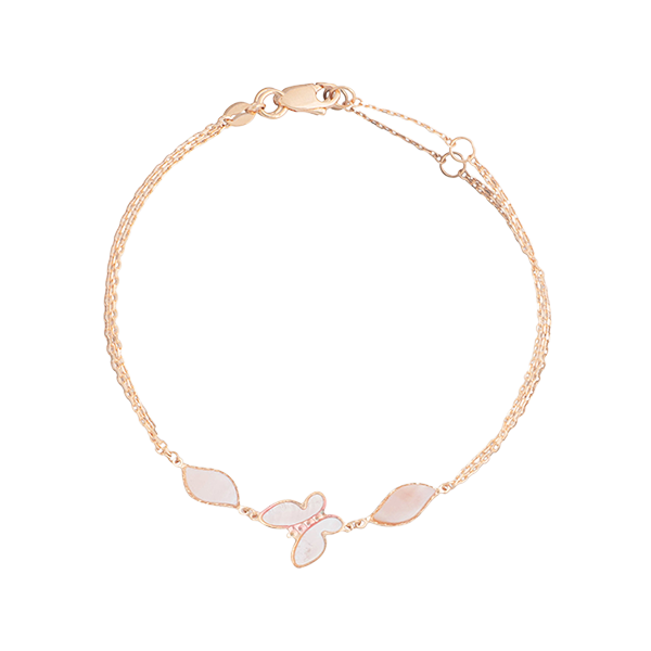 Pink Mother of Pearl Butterfly Bracelet