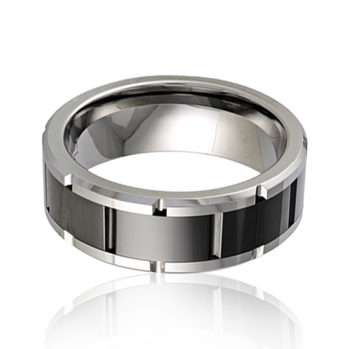 "Shadow Frost" Tungsten Men's Ring 8mm