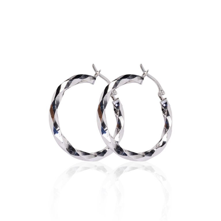 Tube Twist Hoop Earings