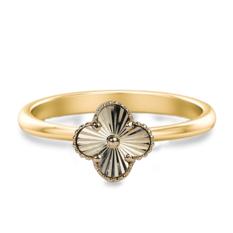 Yellow Gold Clover Ring