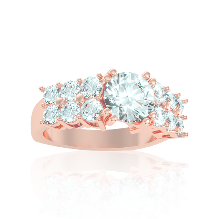 Dreamscape Lab Diamond Solitaire in Rose Gold ( 3 Ct. Tw. )