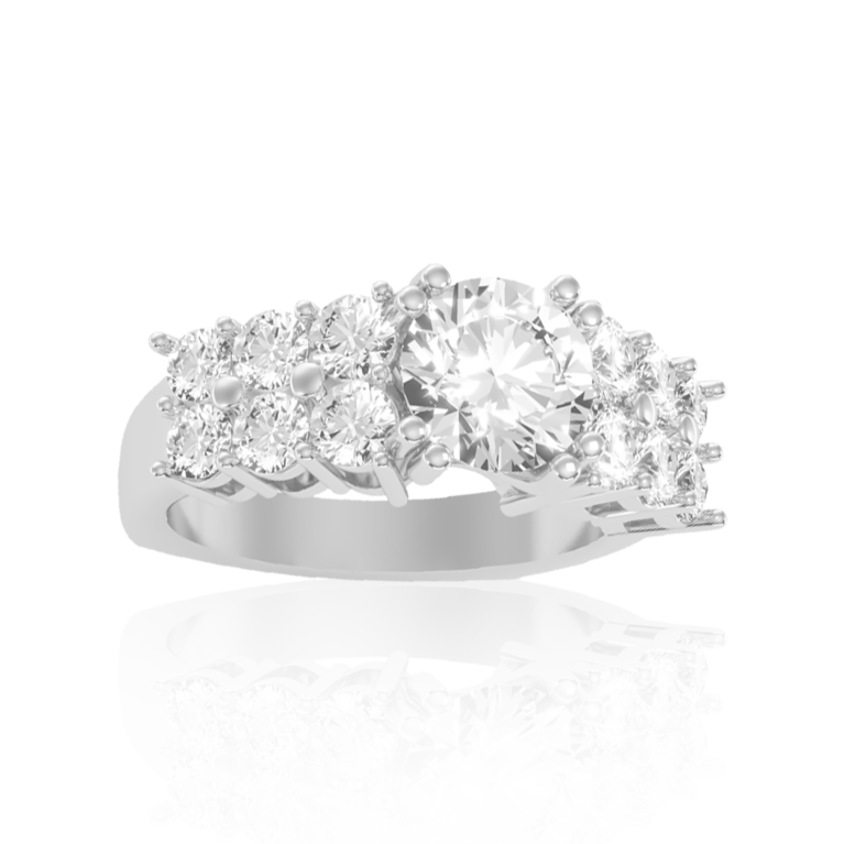 "Dreamscape" Lab Diamond Solitaire in White Gold ( 3Ct. Tw. )