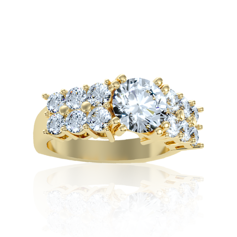 "Dreamscape" Solitaire in Yellow Gold ( 3Ct. Tw. )