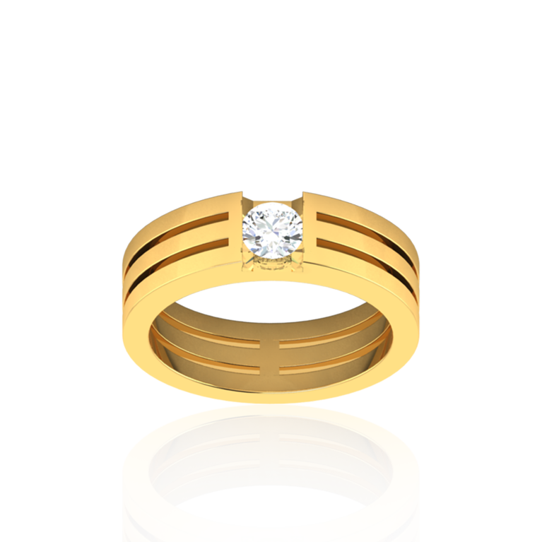 Gender Neutral Solitaire In Yellow Gold