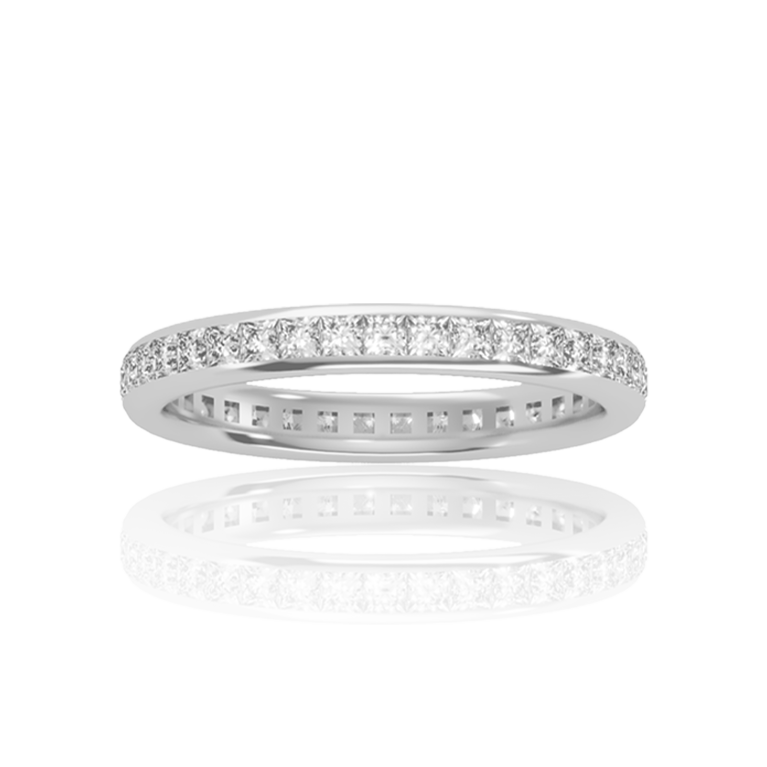 Channel Set Diamond Eternity Ring (Available in 3 Tones)