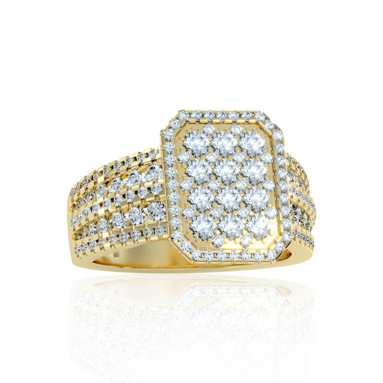 "The Groom" Diamond Ring In Yellow Gold