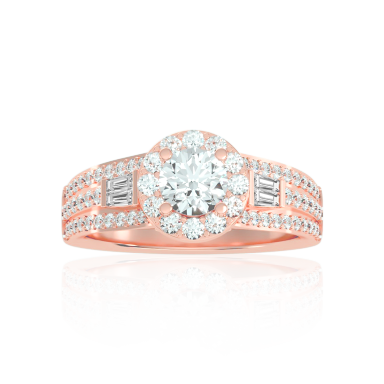 "The ELegance" Diamond Ring In Rose Gold