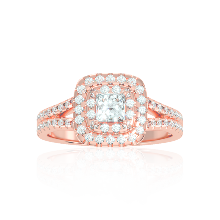 Princess Halo Diamond Ring (0.88 Ct. Tw.)