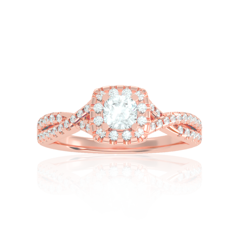 "Allure" Halo Diamond Solitaire