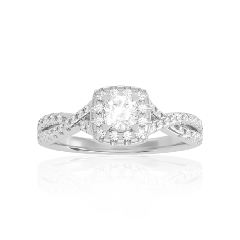 "Allure" Halo Diamond Solitaire
