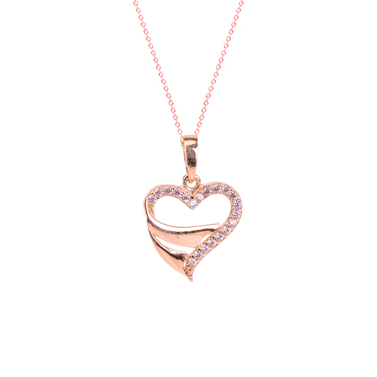 10k Rose Gold Heart Pendant