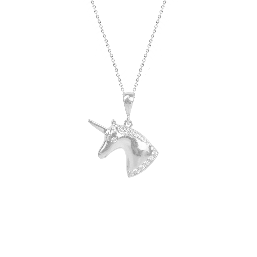 Unicorn In White 10k Gold