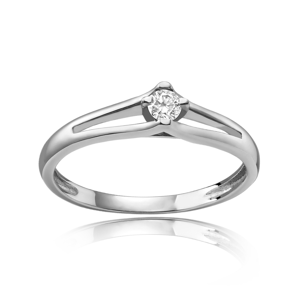 Split Shank Solitaire Diamond Ring