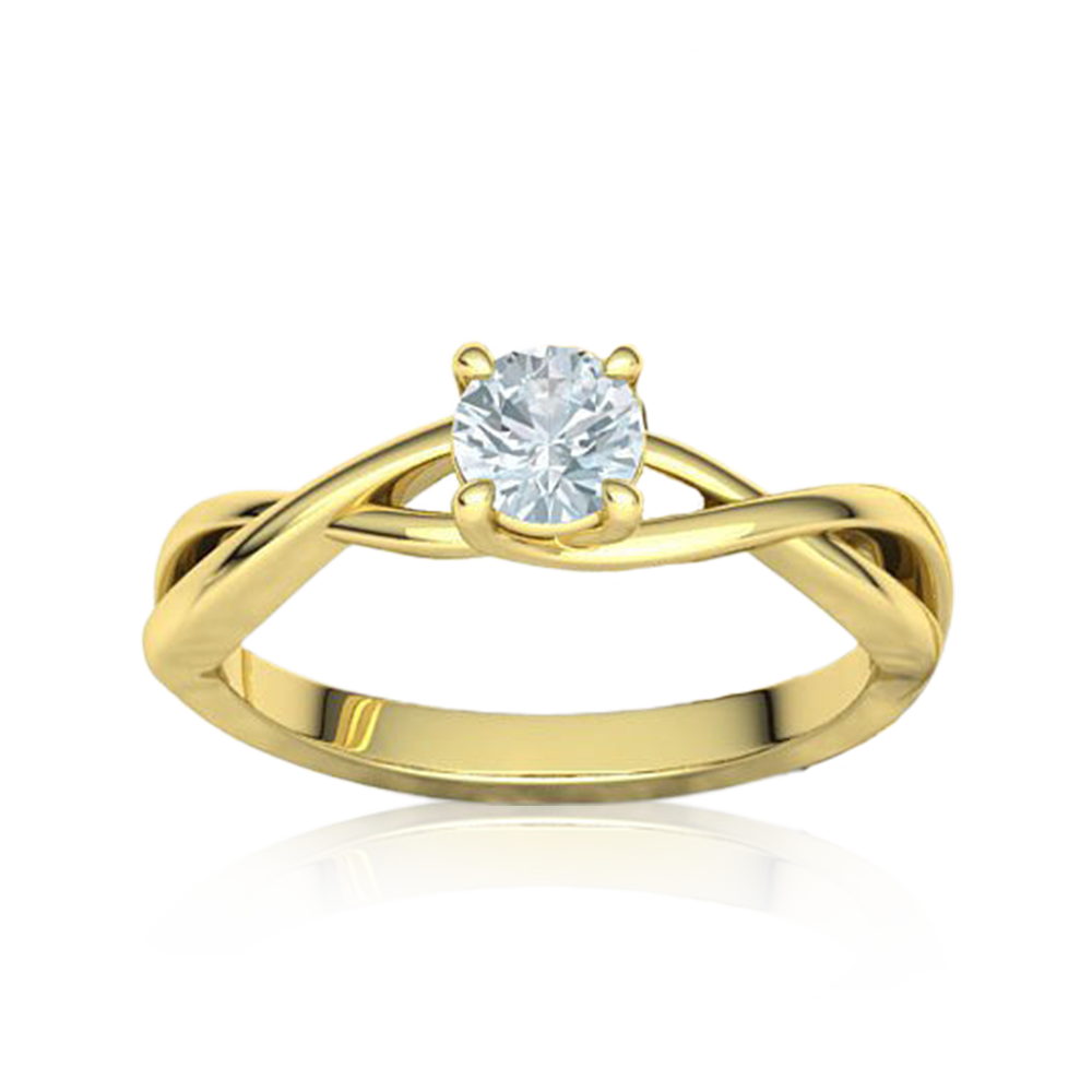 Lab-grown Diamond Serenity Solitaire Ring with ( 0.50 Ct. Tw. )