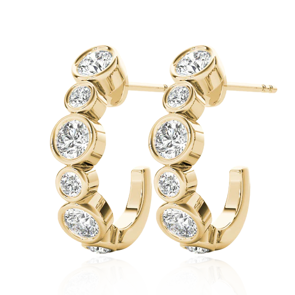 "Signature Bezel Brilliance Earrings"