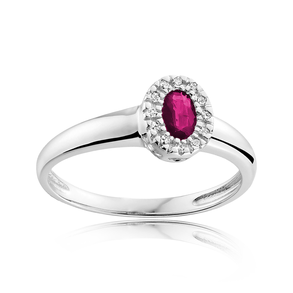 Oval Rose Topaz & Diamond