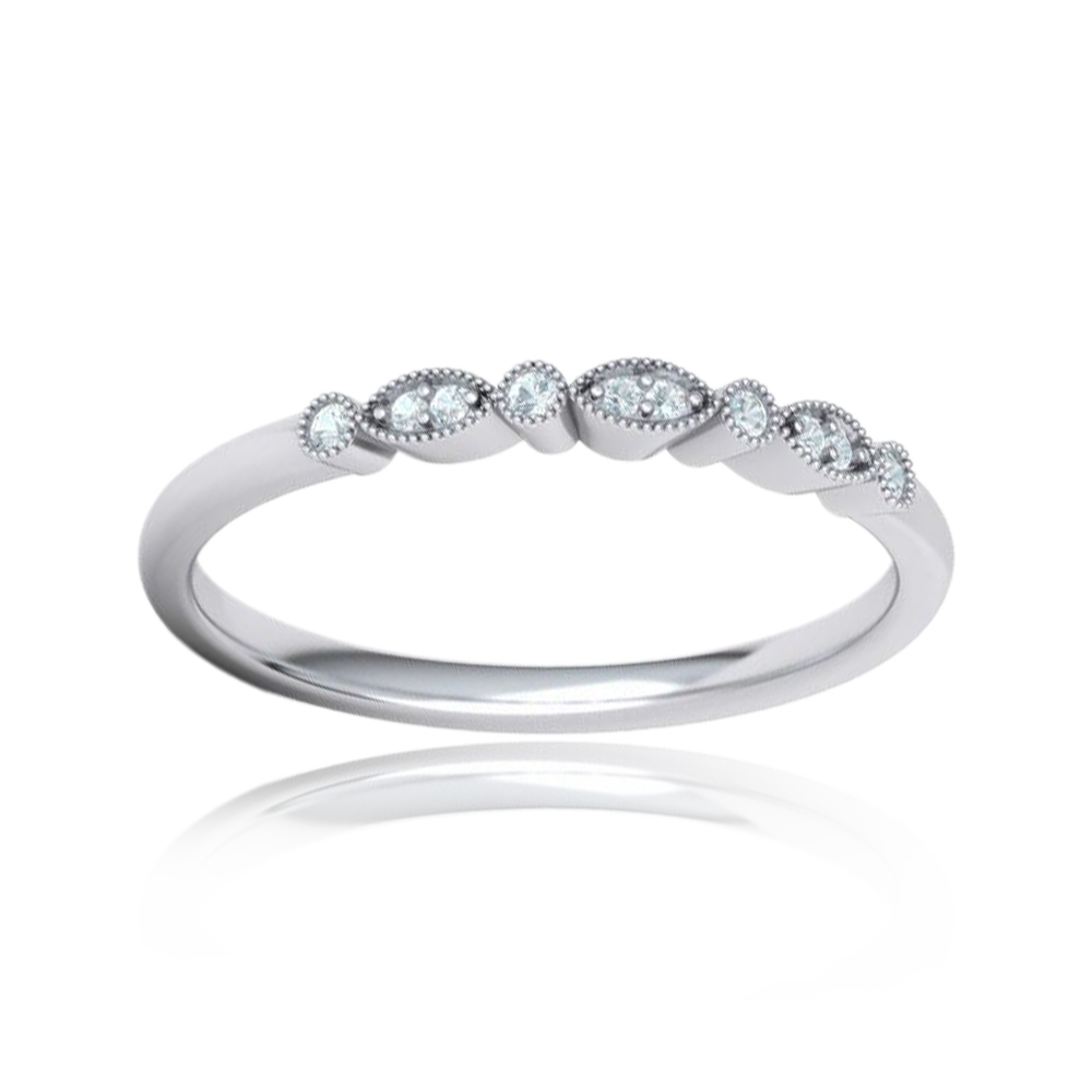 Stackable Milgrain Lab-Grown Diamond Ring