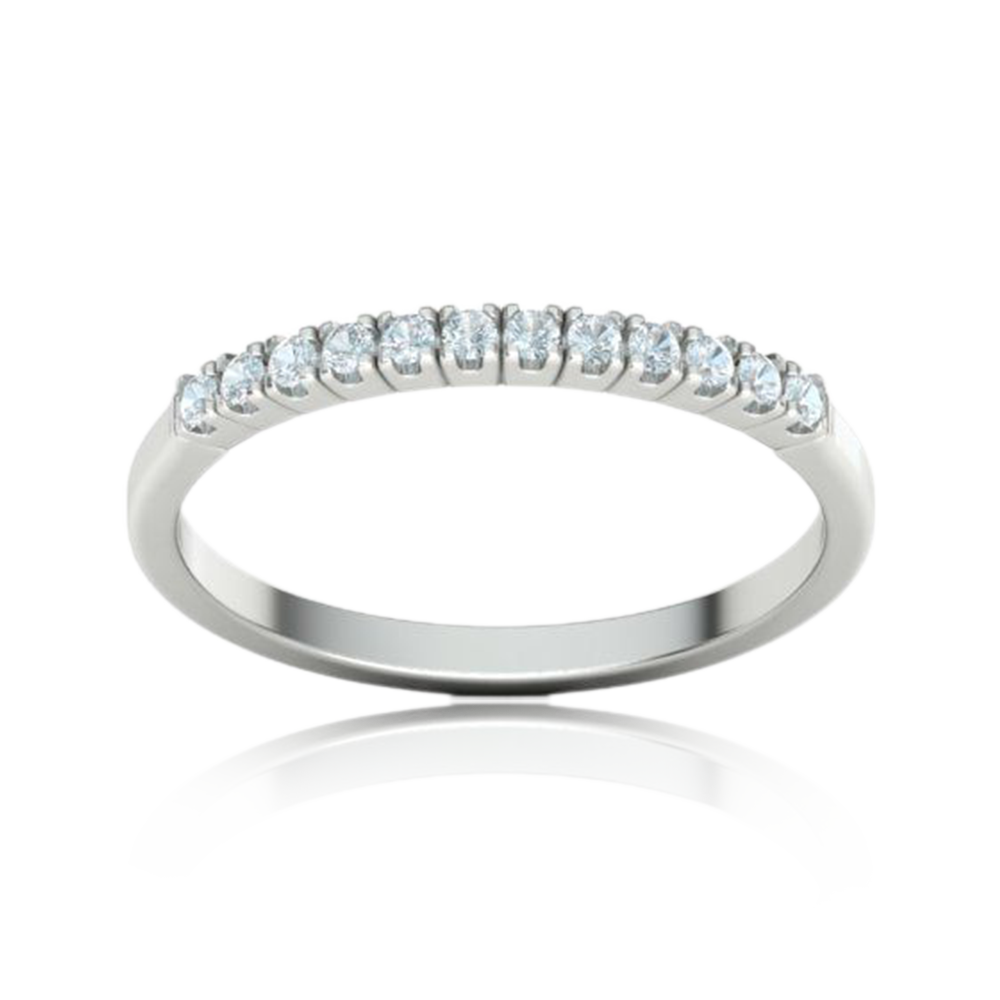 Stackable 12 Diamonds Eternity Band