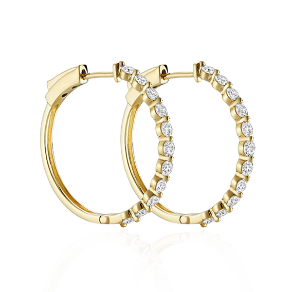 Hoop Diamond Earrings ( 1.35 Ct. Tw. )