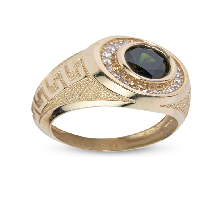 Oval Fashion Green CZ Ring