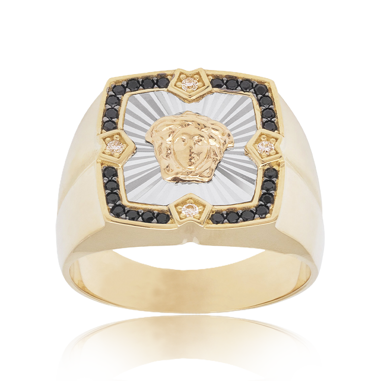 King Medusa Men's Gold Ring