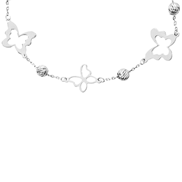 White Gold Butterfly Bracelet