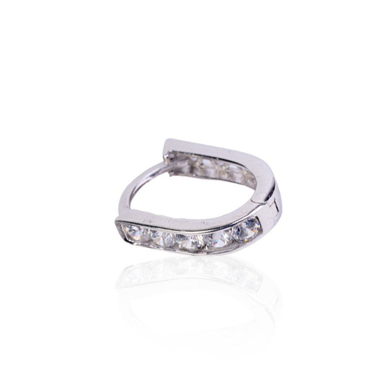 White Gold cz Huggies