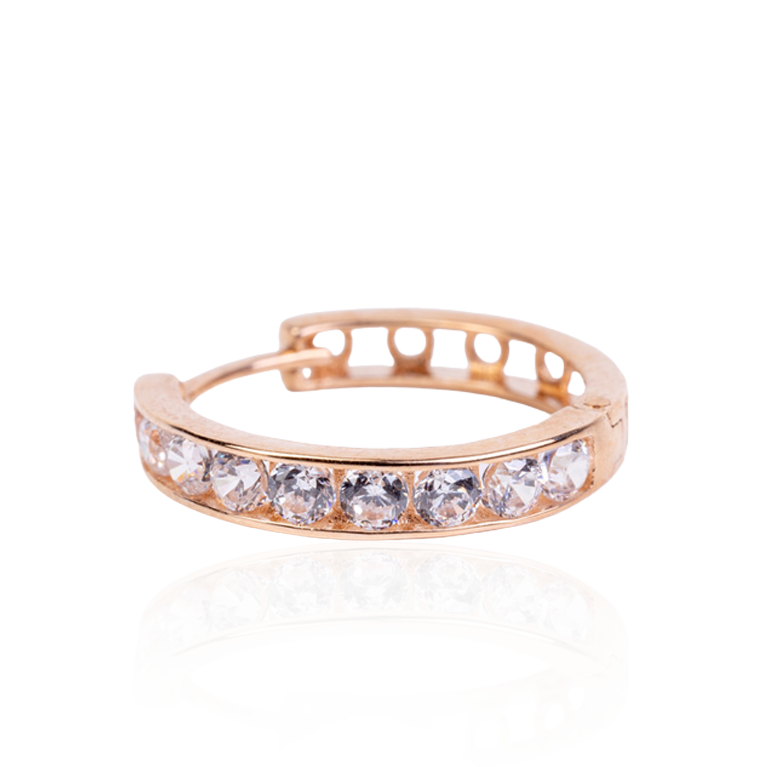 Rose Gold CZ Huggies