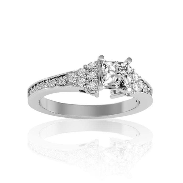 Luxury Brilliance Solitaire In White Gold ( 1Ct. Tw. )