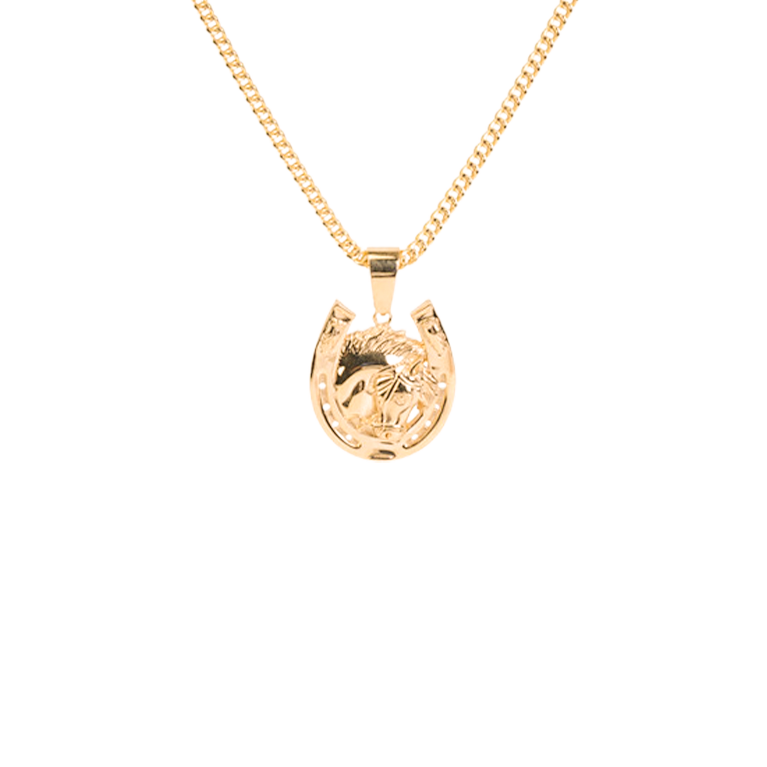 10KT Yellow Gold Horseshoe Pendant