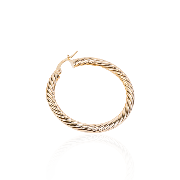 Twist Gold Hoop Earrings