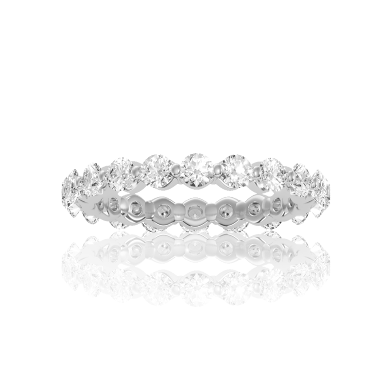 Exquisite Radiance Eternity Band In White Gold ( 2.03 Ct. Tw. )