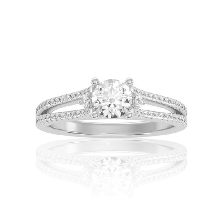 Timeless Charm Engagement Ring In White Gold ( 1.10 Ct. Tw. )