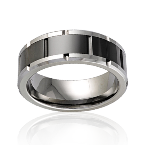 "Shadow Frost" Tungsten Men's Ring 8mm