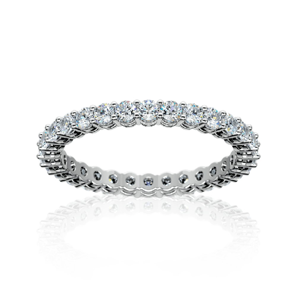 Classic Eternity Band In White Gold ( 2 ct.tw. )