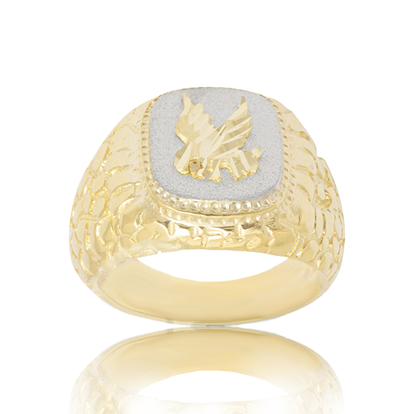 Flying Eagle Men's Gold Ring