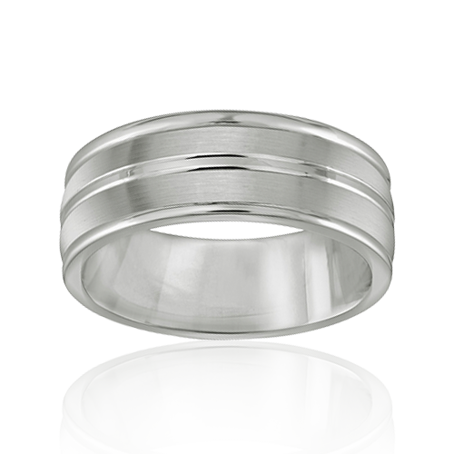 "Pure Elegance" White Tungsten Men's Ring 8mm