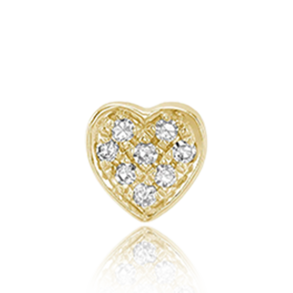 Heart Diamond Stud Earrings