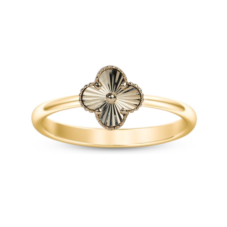 Yellow Gold Clover Ring