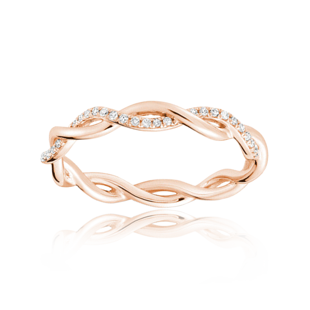 Italian "Nodo"  Eternity Knot Diamond Ring