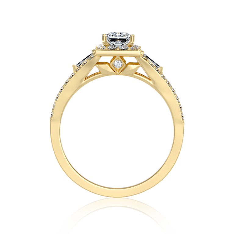 Lab Grown Diamond Shank Halo Ring ( 0.95 Ct. Tw. )