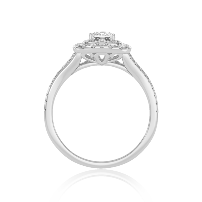 Princess Halo Diamond Ring (0.88 Ct. Tw. )