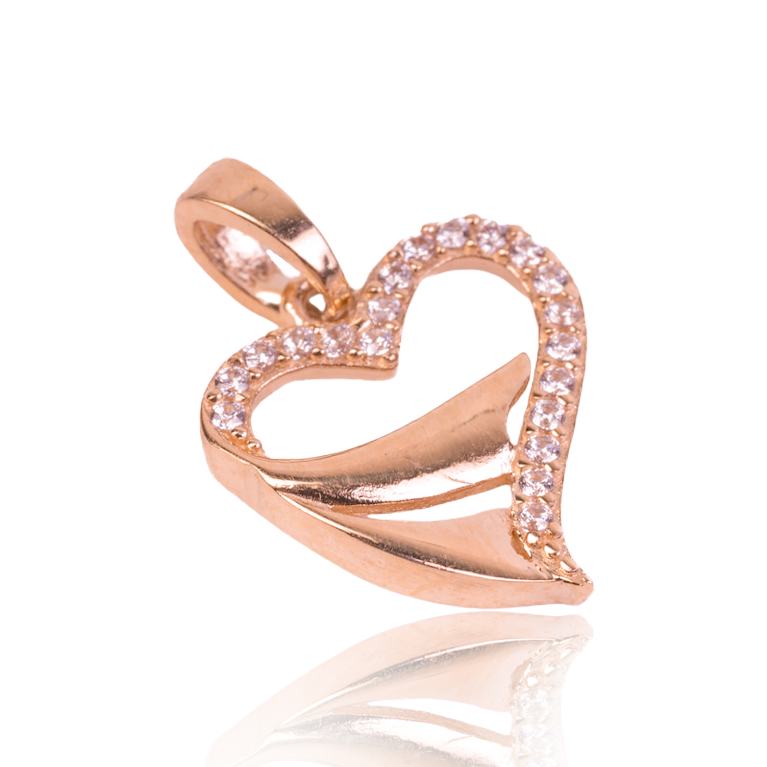 10k Rose Gold Heart Pendant