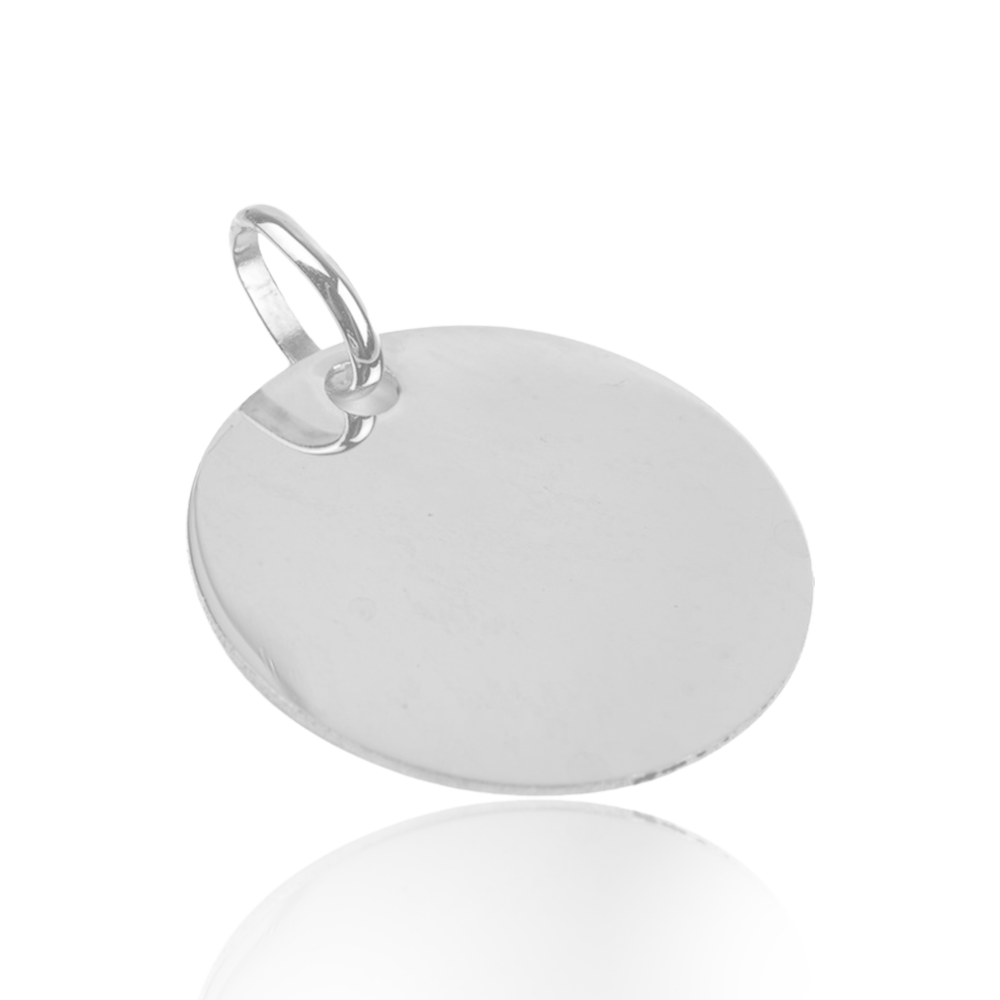 10k White Gold Circle Plate