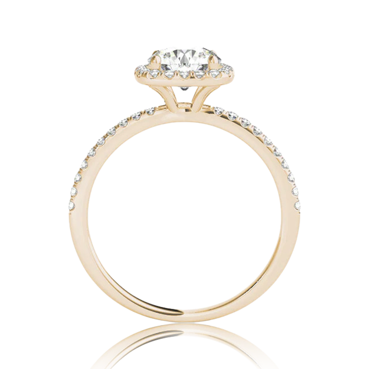 Crescent Harmony Halo Diamond Ring ( 1.20 Ct. Tw. )