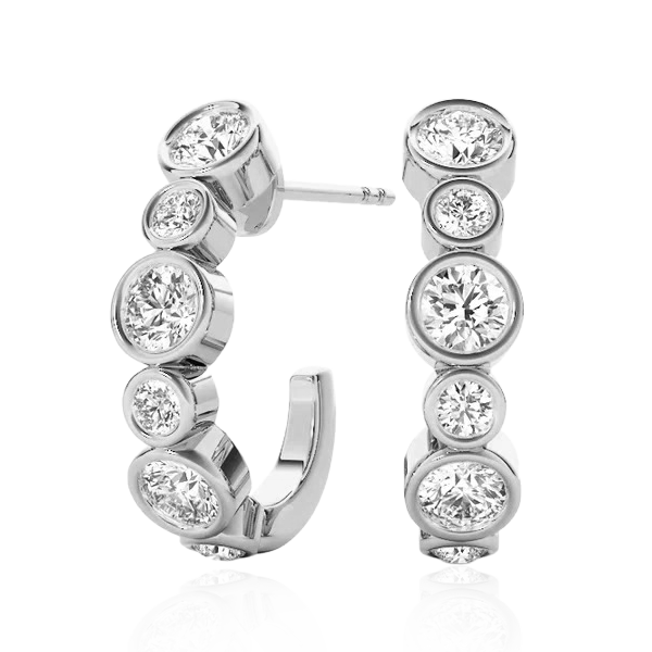 "Signature Bezel Brilliance Earrings"
