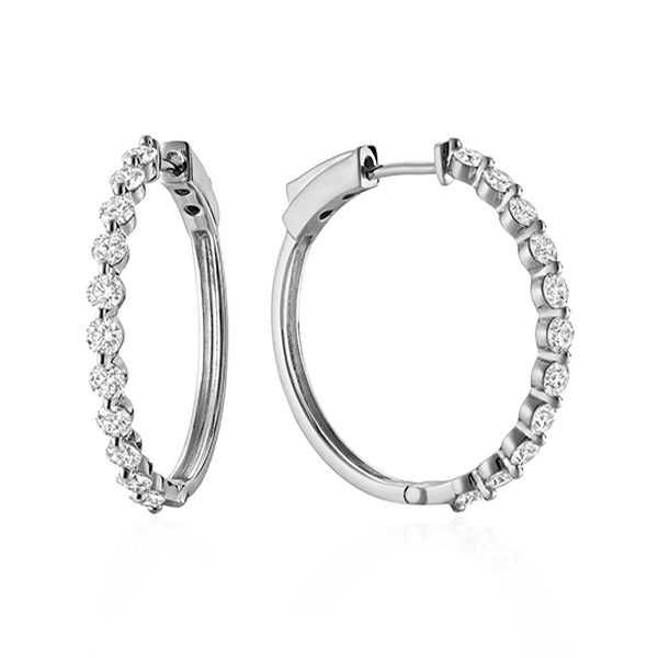 Hoop Diamond Earrings ( 1.35 Ct. Tw. )