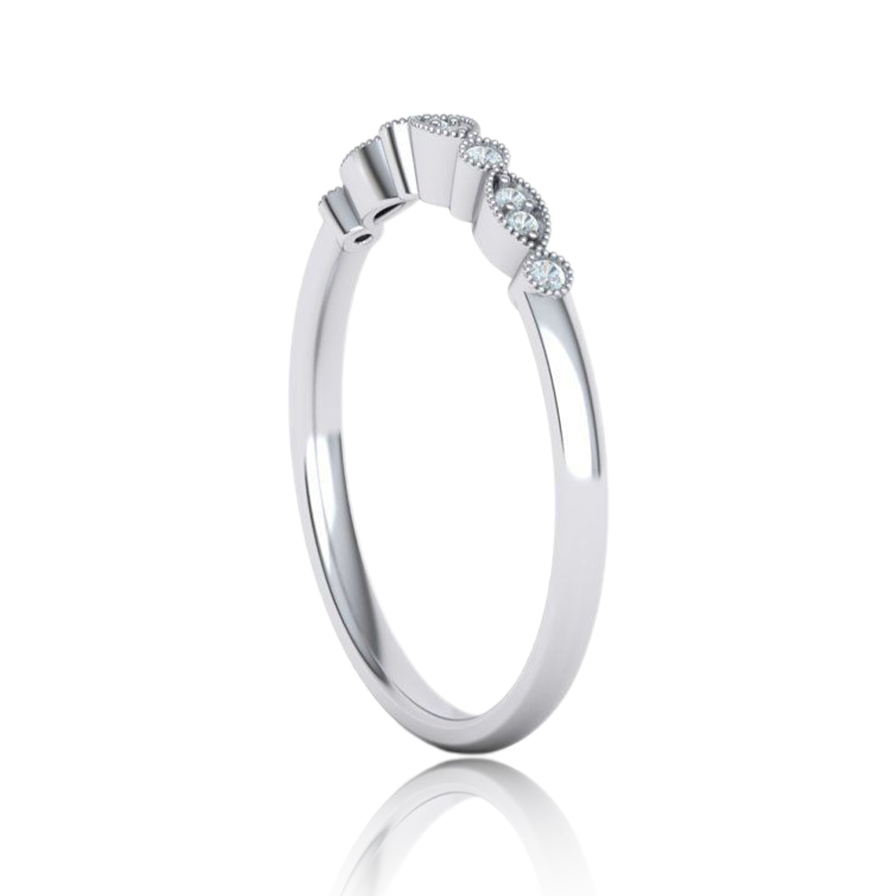 Stackable Milgrain Lab-Grown Diamond Ring