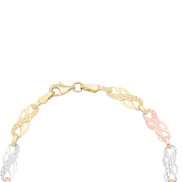 Fancy & Modern 3-Tone Bracelet